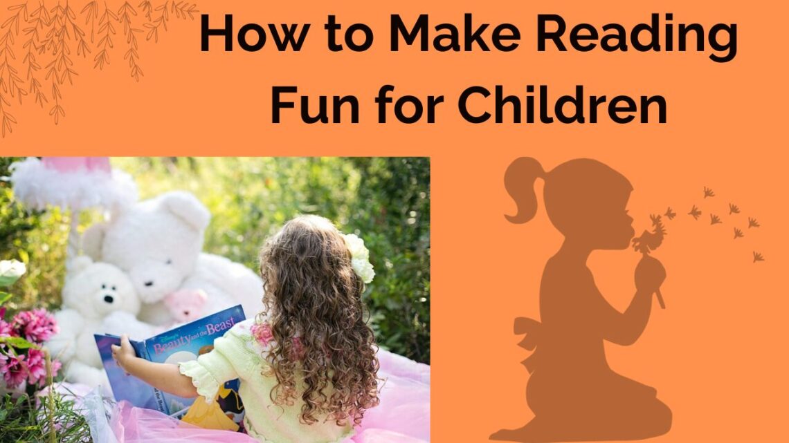 Make reading fun a child sat reading to her bunnys