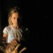 Developing your child's self esteem. Girl reflected looking in mirror