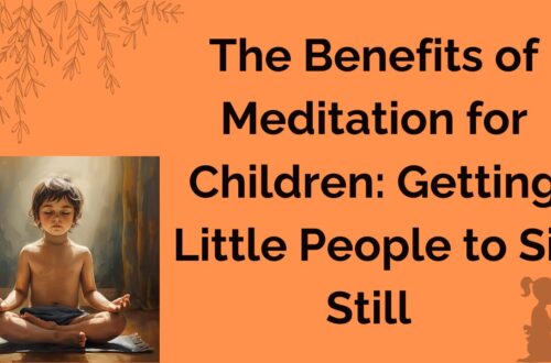 The benefits of meditation for children with picture of child in lotus