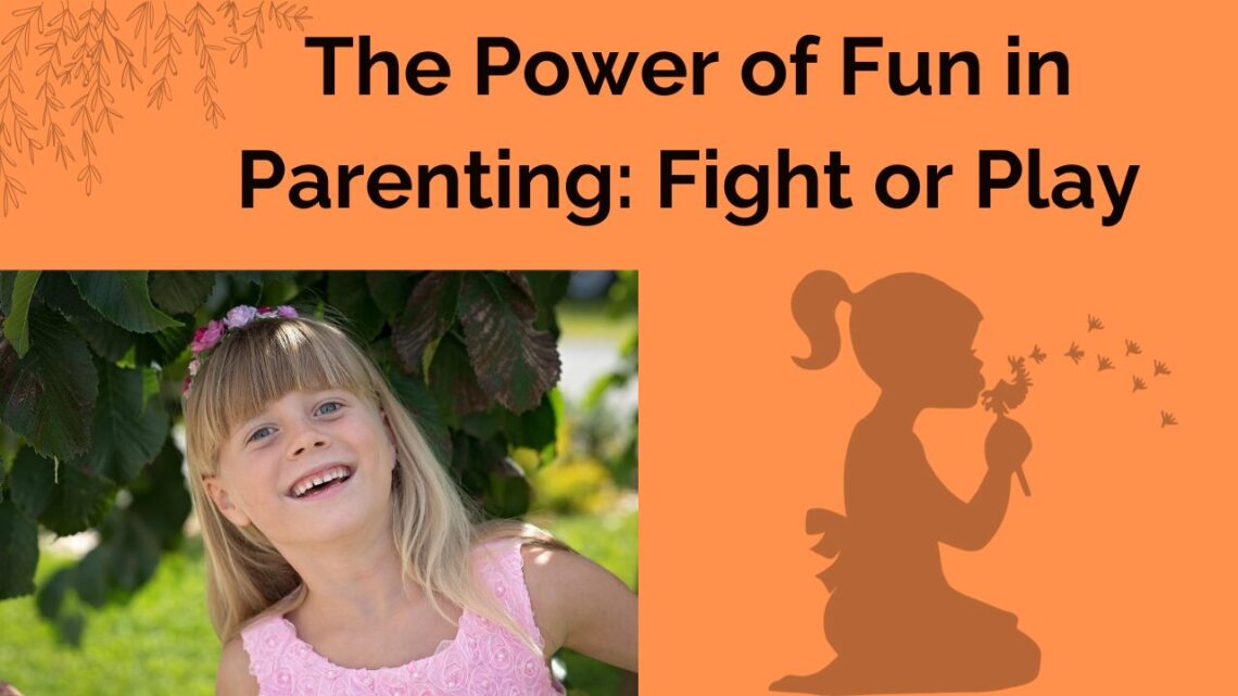 The Power of fun in Parenting, a child laughing with flower in her hair
